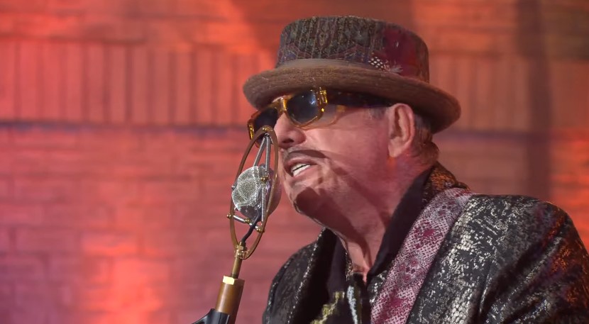 Saturday Sessions stage with bright lighting and an engaged audience as Elvis Costello and T Bone Burnett perform “Tipsy Woman” as The Coward Brothers