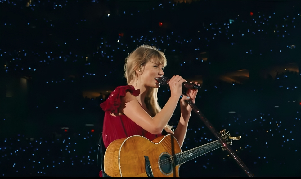 Taylor Swift performing rare tracks from her discography, including hits from the 'Red' album, during the 'Eras Tour